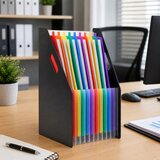  Folder Organizer for Office Documents, 13 Compartments, A4, Black | shoptok.hr