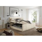 MID.YOU POSTELJA BOXSPRING 180 cm x 200 cm , tekstil, leseni material krem barve | Shoptok.si