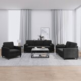 vidaXL 3-dijelni set sofa s jastucima crni baršunasti Cijene