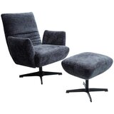 Dieter Knoll FOTELJ, temno modra tekstil | Shoptok.si