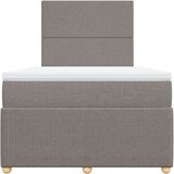 vidaXL Box spring postelja z vzmetnico taupe 120x200 cm blago, (21307896) | Shoptok.si