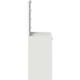 vidaXL bela kompozitni les 50 x 41 x 135 cm ogledalo toaletna miza | Shoptok.si