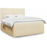  Krevet s oprugama i madracem krem 180x200 cm od tkanine | shoptok.hr