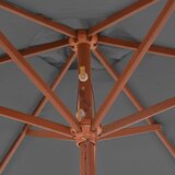  suncobran s drvenim stupom 270 cm antracit | Eponuda.com