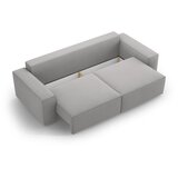 Micadoni Svetlo siva raztegljiva sedežna garnitura 247 cm Jodie – Home | Shoptok.si