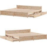 vidaXL Okvir kreveta bez madraca 180 x 200 cm od masivne borovine | shoptok.hr