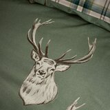 Catherine Lansfield Zelena podaljšana posteljnina za zakonsko posteljo 230x220 cm Stag Check – | Shoptok.si