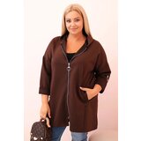 Kesi Włoski Women's butter-colored sweatshirt with decorative sleeves black u