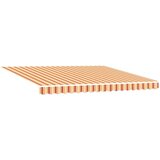vidaXL Zložljiva tenda rumena in bela 4,5x3 m blago in aluminij | Shoptok.si