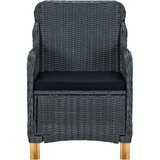  7-dijelni vrtni blagovaonski set od poliratana tamnosivi | shoptok.hr