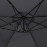  Konzolni suncobran s LED svjetlima 350 cm crni | shoptok.hr