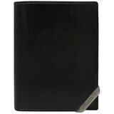 Fashion Hunters Black and dark brown men's wallet with an accent Cene