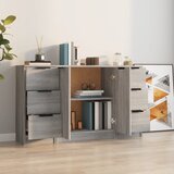  Komode 3 kom boja hrasta sonome od konstruiranog drva | shoptok.hr