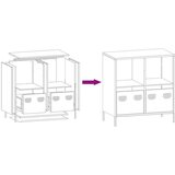 vidaXL Komoda črna 68x39x73,5 cm hladno valjano jeklo | Shoptok.si