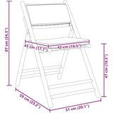 vidaXL 3-dijelni sklopivi bistro set s krem bijelim jastucima bambus | shoptok.hr
