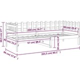  Dnevna postelja medeno rjava 90x200 cm trdna borovina, (20684700) | Shoptok.si