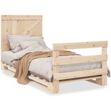  Okvir kreveta s uzglavljem 90 x 200 cm od masivne borovine | shoptok.hr