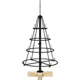 vidaXL božično stožčasto drevo z stojalom Črna 60 cm Jeklo | Shoptok.si