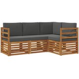  Setovi sofa 4 pcs Prirodna i antracit Čvrsto drvo akacije | shoptok.hr