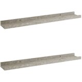 Maison Chic 2 kosi Stenske Police - Viseče police betonsko siva 60x9x3 cm, (21793726) Cene