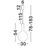 Nova Luce Rjava steklena LED zatemnitvena viseča svetilka ø 30 cm Nostos – | Shoptok.si