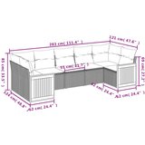  7-dijelni set vrtnih sofa od poliratana s jastucima bež | shoptok.hr