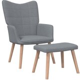  Stolica za opuštanje s osloncem za noge svjetlosiva od tkanine | shoptok.hr