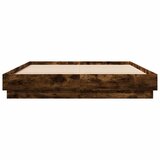  Okvir kreveta s LED svjetlima dimljena boja hrasta 120 x 200 cm | Eponuda.com