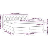  Box spring postelja z vzmetnico LED krem 180x200 cm blago | Shoptok.si