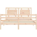 vidaXL Posteljni okvir z vzglavjem 160x200 cm trden les Cene