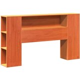 vidaXL Knjižna postelja brez vzmetnice vošč. rjava 150x200 cm borovina | Shoptok.si