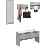 The Living Store Komplet pohištva za predsobo 4 kosi betonsko siv inženirski les - Komplet Pohištva Za Hodnik, (21660568) | Shoptok.si