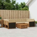  Set vanjskih sofa 7 kom. Prirodna i bež Poliester | shoptok.hr