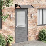 Nadstrešnica za vrata Crna 100x75 cm Polikarbonat | shoptok.hr