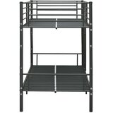  Krevet na kat crni metalni 90 x 200 cm | shoptok.hr