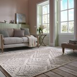 Flair Rugs Sivo-bež ročno tkana preproga iz mešanice volne 120x170 cm Sloane – | Shoptok.si