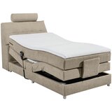 MID.YOU POSTELJA BOXSPRING 120 cm x 200 cm , tekstil, leseni material peščene barve | Shoptok.si