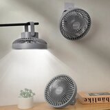  LED punjivi stoni ventilator sa LED osvetljenjem, 2W/5V USB, 2400 mAh, siva | Eponuda.com