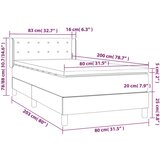 vidaXL Box spring krevet s madracem tamnozeleni 80 x 200 cm baršunasti | shoptok.hr