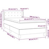 vidaXL Box spring postelja z vzmetnico temno zelena 80x200 c | Shoptok.si