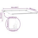 vidaXL Retraktilna tenda Antracit 250x200 cm blago - - Antracit - 22.86 - 250x200 cm - 2025- | Shoptok.si