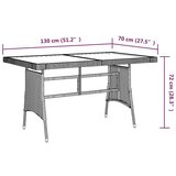  7-dijelni vanjski blagovaonski set od poliratana crni | shoptok.hr