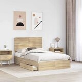  Krevet s od storage Sonoma hrast 120 x 200 cm Konstruirano drvo | shoptok.hr