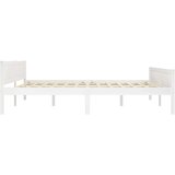  Posteljni okvir trdna borovina bel 180x200 cm | Shoptok.si