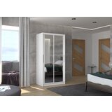 ADRK Klizni ormar s ogledalom NEVIO, 100 cm - BIJELA | shoptok.hr