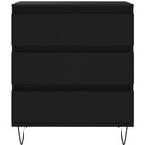  Komoda crna 60 x 35 x 70 cm od konstruiranog drva | shoptok.hr