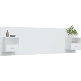  Posteljno vzglavje z omaricami bel konstruiran les, (20953071) | Shoptok.si