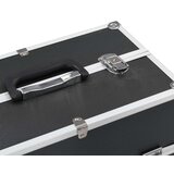 vidaXL Kovček za ličila 37x24x35 cm črn aluminij | Shoptok.si