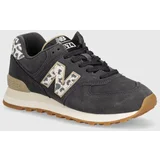 New Balance Superge iz semiša WL574XE2 siva barva, WL574XE2