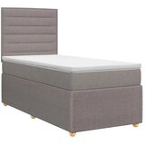  Boxspring krevet s madracem Sivosmeđa 90 x 200 cm Tkanina - Sivosmeđa 90 x 200 cm Dizajn linija | shoptok.hr